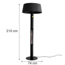 Estufa Electrica Pantalla Y Pedestal Radiacion Er9 Negro
