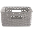 Canasto Ratan 30x13.5x35.5 cm 14.5 l Gris