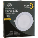 Panel LED empotrado 12 W 17 cm.