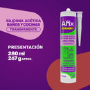 Afix Silicona Bano Y Cocina Blanco 0,280Lt
