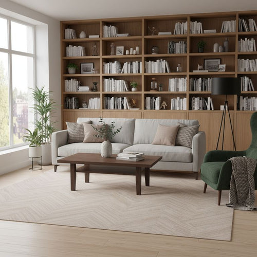Alfombra Living Suave Siroc Diagonal Beige