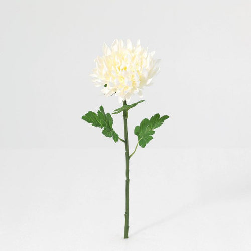 Vara Flor Artificial Crisantemos 55 cm Crema