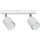 Barra Led Silo 2 Luces Acero Blanco