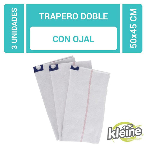 Set De 3 Traperos Dobles 50X45 Cm