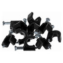Grampa Con Clavo P/Cable Coaxial Rg6 7,0Mm - Negro 25U