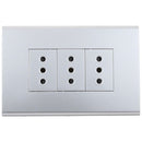 Tomacorriente Triple 10 A Gris