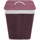 Canasto P/Ropa Rectangular Bambu 30X60X40 Cm 80 L Chocolate