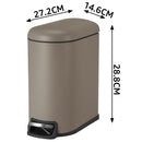 Papelero 5 Litros Metal Gris Mate