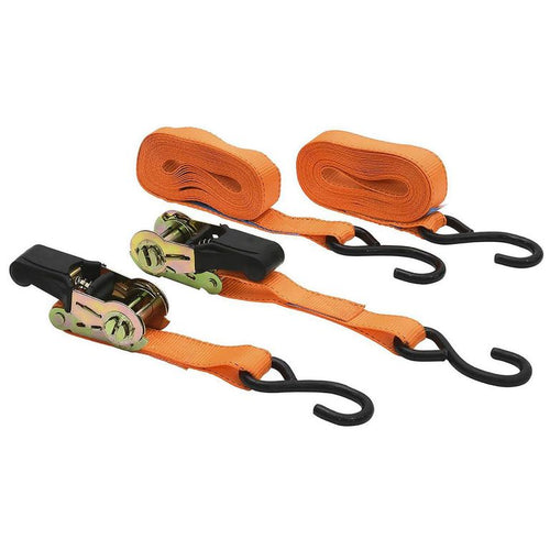 Set Correas Amarre Autostyle 5 Mt. 400 Kg Naranjas 2 U.