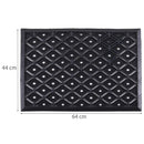 Limpiapies Ondas 44x64 cm PVC Negro