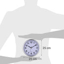 Reloj mural 25 cm plateado