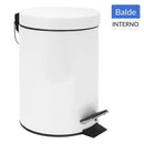 Basurero 3 Litros Metal Blanco