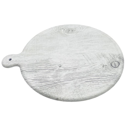 Bandeja Melamina Redonda 45X38.5 Cm Blanco/ Marmol