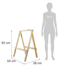 Caballete Plegable Madera 82X65 Cm Cafe