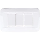 Interruptor triple 9/32 10 A Blanco