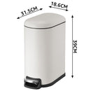 Papelero 10 Litros Metal Blanco Mate