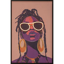 Cuadro Decorativo Neon Lady 40X55 Cm