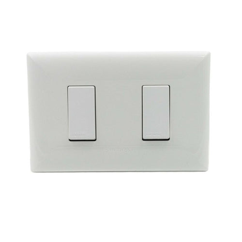 Interruptor doble 9/12 s17 Blanco