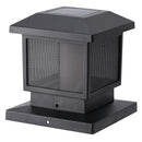 Farol Solar Poste Led Flama Negro