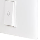 Interruptor pulsador 10 A Luzica Blanco