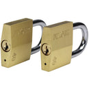 Set Candados 2 Unidades 40 Mm Bronce Con Llaves