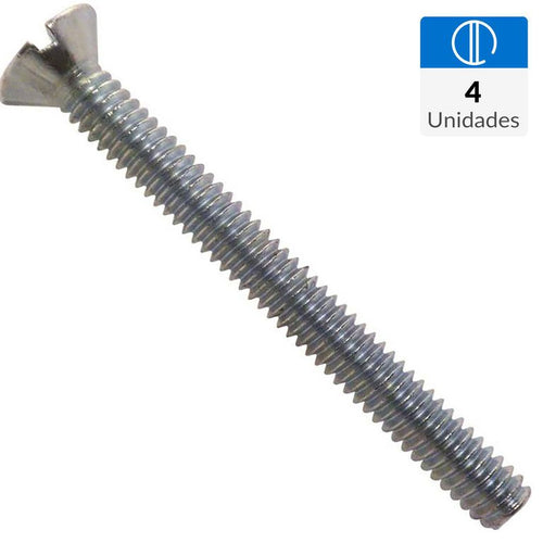 Perno cocina Cabeza plana 1/4X2 1/2 4 unidades