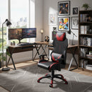 Silla Escritorio Gamer Arturo Negro, Rojo