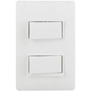 Interruptor doble 9/15 10 A Luzica Blanco