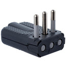 Enchufe macho volante 2p+t 10 A Gris
