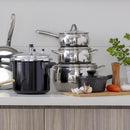 Bateria De Cocina 7 Piezas Acero Inoxidable Ace Plateado