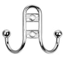 Perchero Doble Metal Plateado