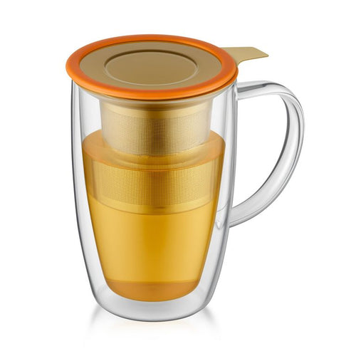 Mug Doble Pared 400 ml Vidrio Sin coleccion Transparente