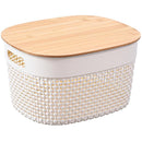 Set 3 Cajas 23x23.5x28 cm 6 l Blanco