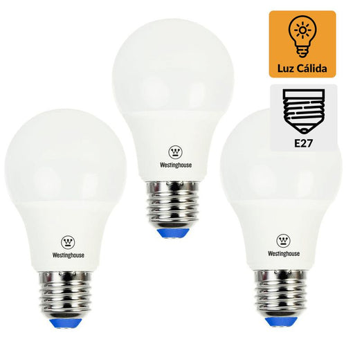 Pack 3 Ampolletas 7 W E27 600 Lm Luz Calida