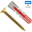 Tarugo Duopower 8mm + Tornillo 5x45mm 4 unidades