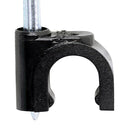 Grampa Con Clavo P/Cable Coaxial Rg6 7,0Mm - Negro 25U