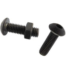 Perno cabeza boton M5 x 20 mm c/tuerca pavonado negro 2u