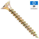 Set Tornillo Turbo/Tapas Madera Madera 30 Mm 3.5 Mm 20 U.