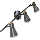 Barra Led Pipa 3 Luces Metal Negro
