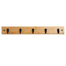 Perchero Con 5 Ganchos Zinc Bambu/ Negro