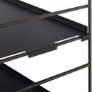 Repisa Vintage Acero 2 Nivel(es) 60x24x20 cm Negro