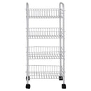Carro Verdulero 87X25,5X17 Cm Metal 4 Canastos Blanco
