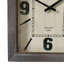 Reloj recta London 30x53 cm gris