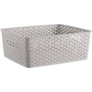 Canasto Ratan 30x13.5x35.5 cm 14.5 l Gris