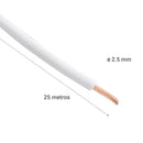 Alambre Cobre Aislado Premium H07V-U 1X2,5 Mm2 Blanco 25 Met
