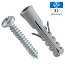 Tarugo Con Tornillo 5 Mm 25 Unidades