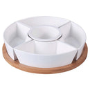 Bowl snack 5 divisiones base bambu