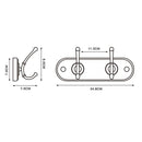 Percha 2 Ganchos Madera Blanco
