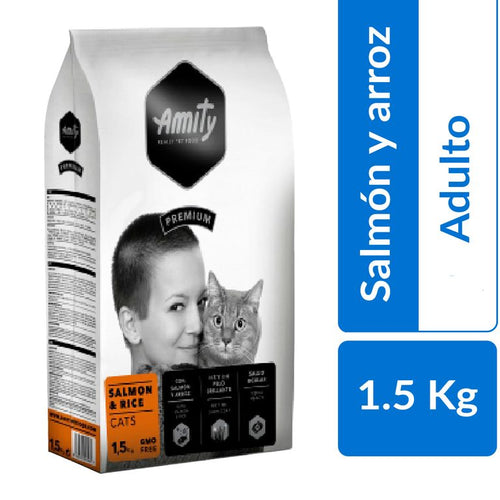 Alimento premium para Gato Adulto Salmon y arroz 1.5 kg