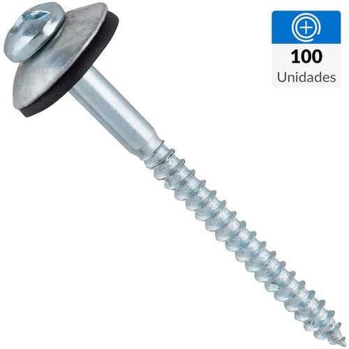 Tornillo Techo Madera 2-1/2 Pulg 12 Mm 100 Unidad(Es)